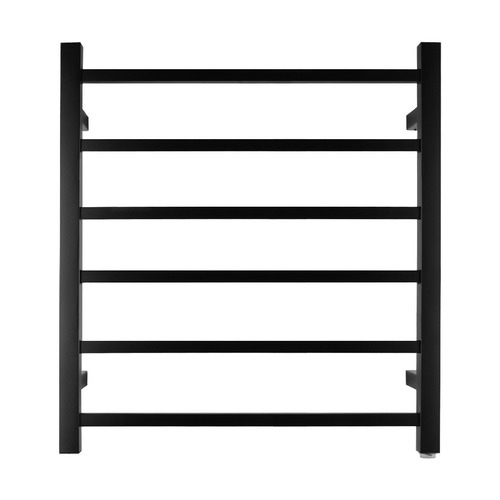 6 Bar Square Steel Electric Heated Towel Rack