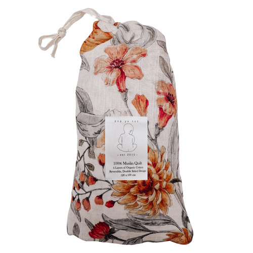 Pop Ya Tot Le Piccadilly Cotton Muslin Cot Quilt Temple & ster