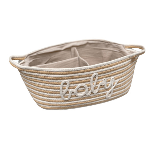 Striped Cotton Nappy Caddy | Temple & Webster