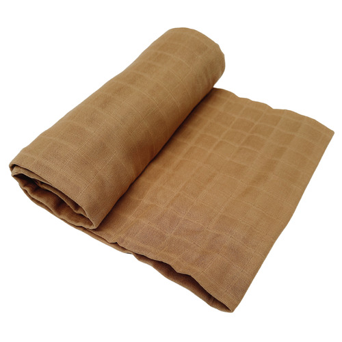 Pop Ya Tot Caramel Cotton Muslin Swaddle Temple & ster