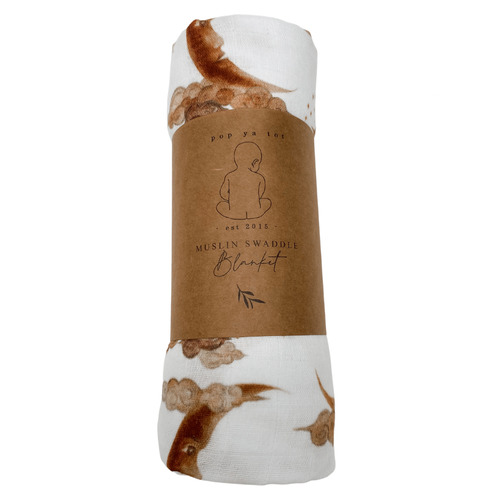 Pop Ya Tot Cradle Song Cotton Muslin Swaddle Temple & ster