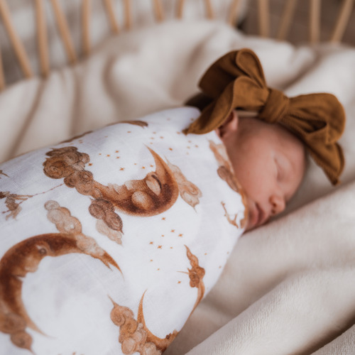 Pop Ya Tot Cradle Song Cotton Muslin Swaddle Temple & ster