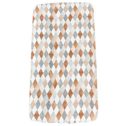 Pop Ya Tot Harlequin Cotton Muslin Cot Sheet Temple & ster