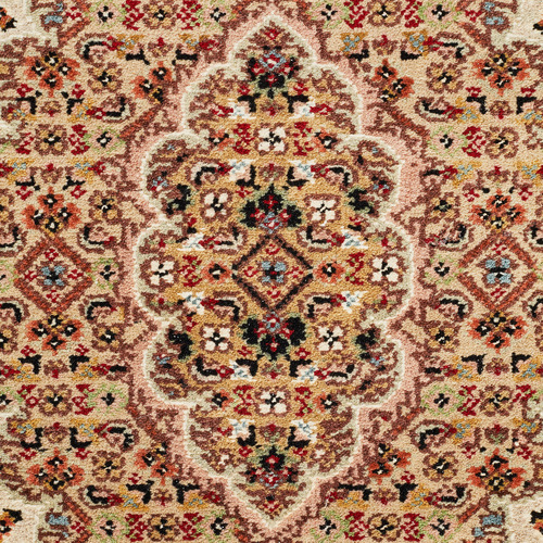Gold Hand-Knotted Wool Indian Rug