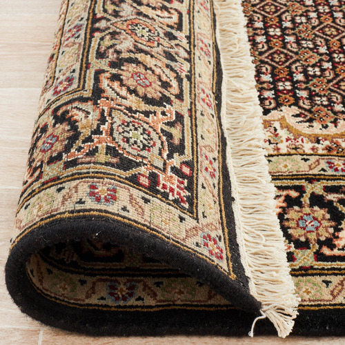 Gold Hand-Knotted Wool Indian Rug
