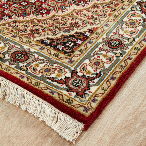 Brown Persian-Inspired III Hand-Knotted Wool Mahi Rug
