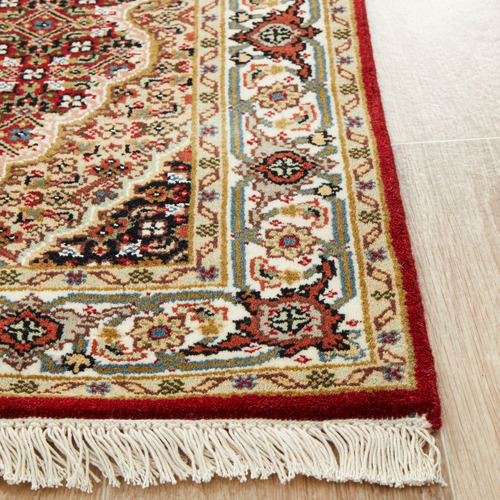 Brown Persian-Inspired III Hand-Knotted Wool Mahi Rug