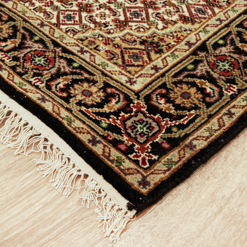 Brown & Black Oriental VIII Hand-Knotted Wool Mahi Runner