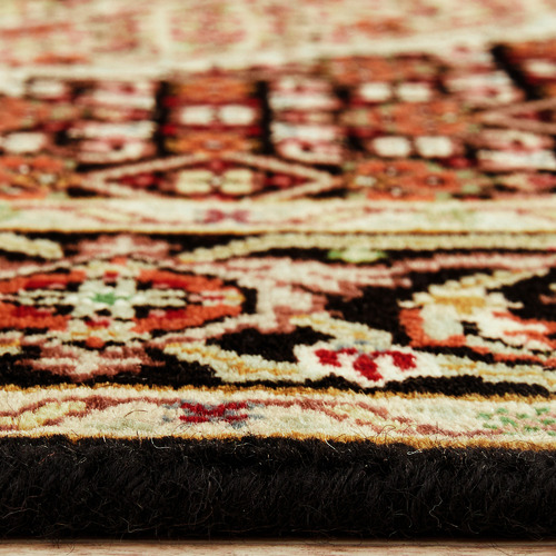 Brown & Black Oriental VIII Hand-Knotted Wool Mahi Runner