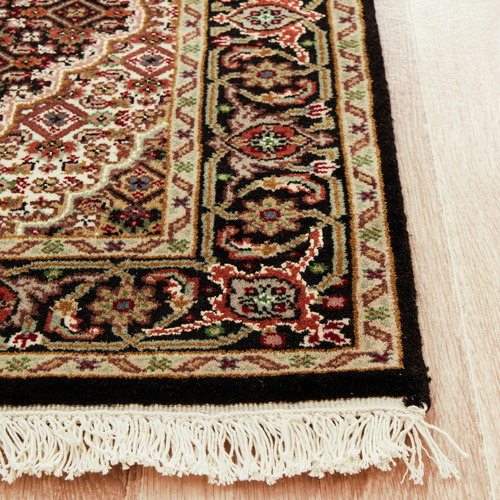 Brown & Black Oriental XII Hand-Knotted Wool Mahi Runner