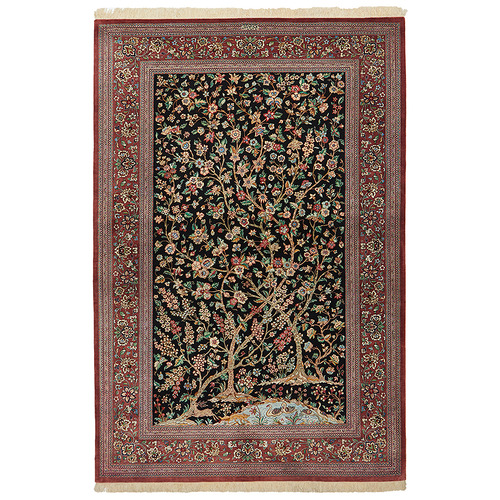 Qum Hand-Knotted Rug