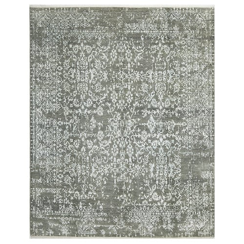 Black Hand-Knotted Wool Rug