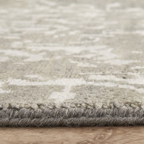 Black Hand-Knotted Wool Rug