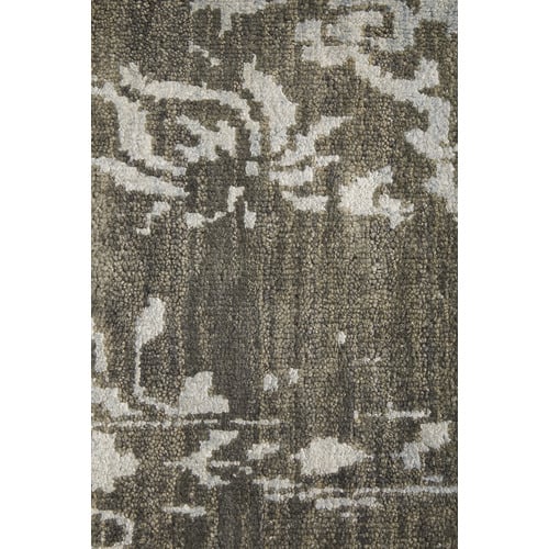 Black Hand-Knotted Wool Rug
