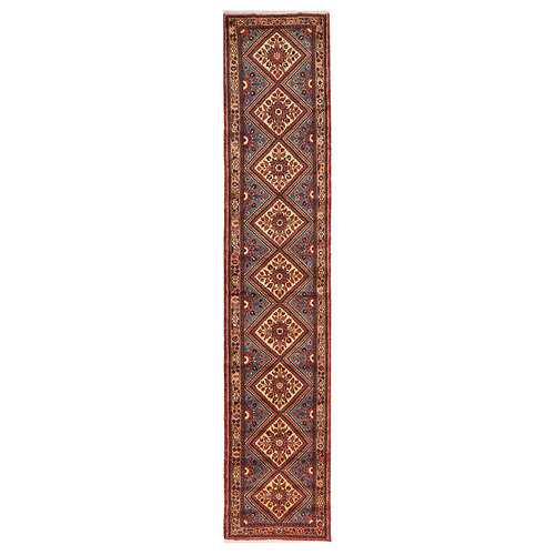Ayaan HandKnotted Wool Runner Temple & ster