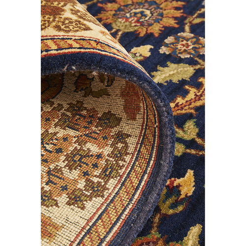 Navy Jaypor Handmade Wool Rug