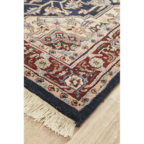 Cream Jaypor Handmade Wool Rug