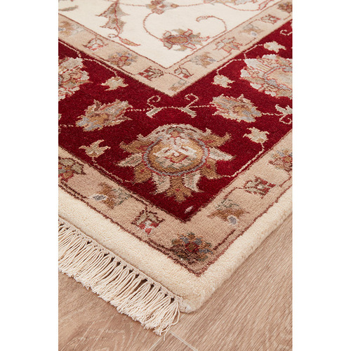 HandKnotted Wool & Silk Rug Temple & ster