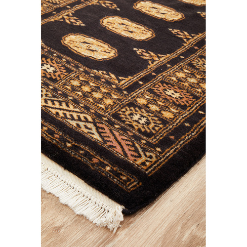 Brown Hand-Knotted Traditional Wool Rug