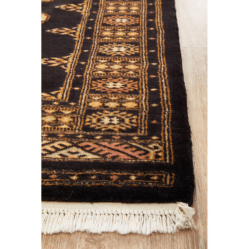 Brown Hand-Knotted Traditional Wool Rug