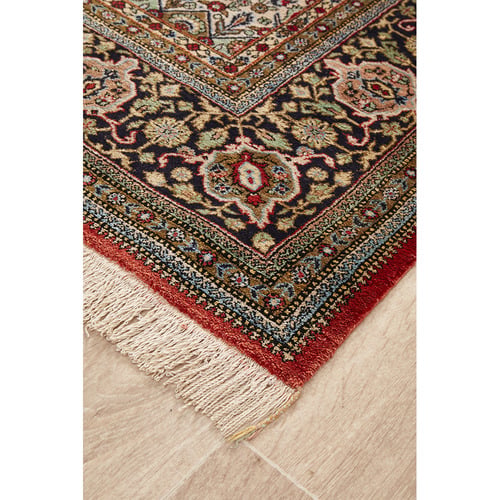 Hand-Knotted Silk Rug