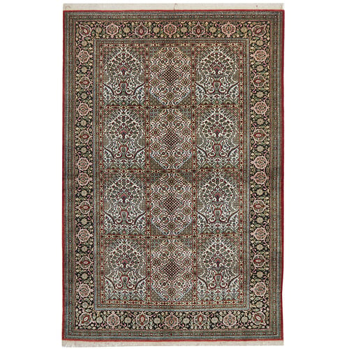 Hand-Knotted Silk Rug