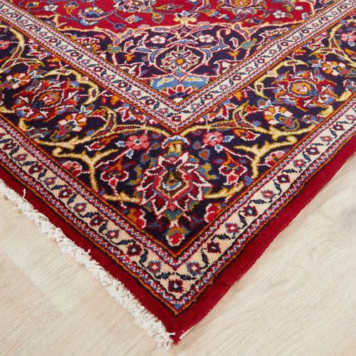 Crimson Wool Persian Kashan Rug
