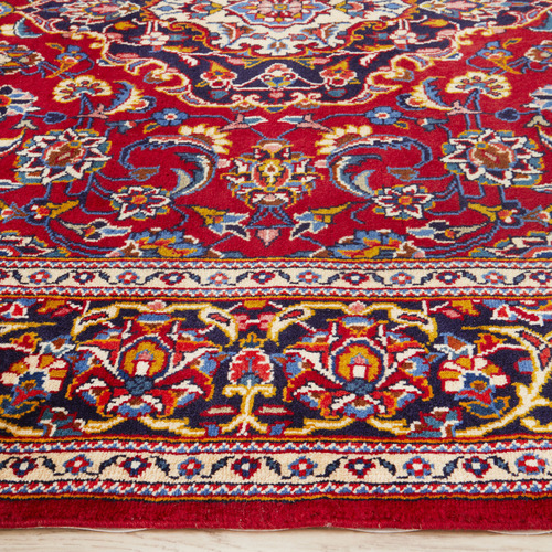 Crimson Wool Persian Kashan Rug