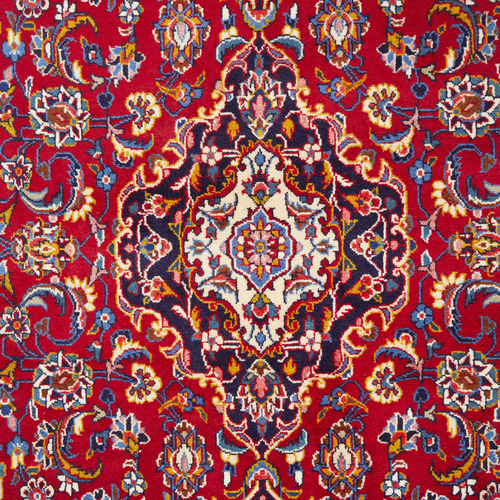 Crimson Wool Persian Kashan Rug