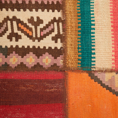 Patch Work Barsine Hand-Knotted Wool Persian Rug