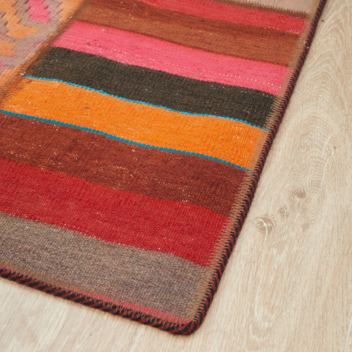 Patch Work Barsine Hand-Knotted Wool Persian Rug
