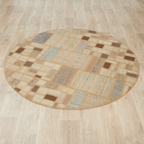 Titus Persian Hand-Knotted Wool Round Rug
