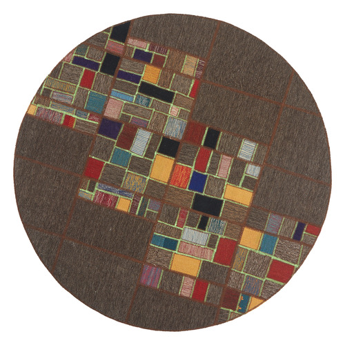Javert Persian Hand-Knotted Wool Round Rug