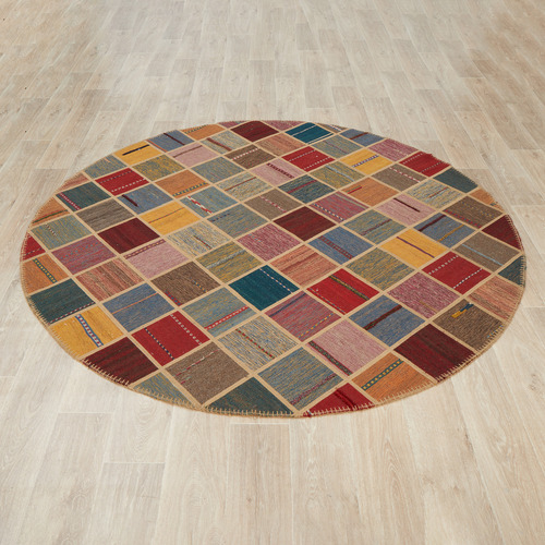 Finch Persian Hand-Knotted Wool Round Rug