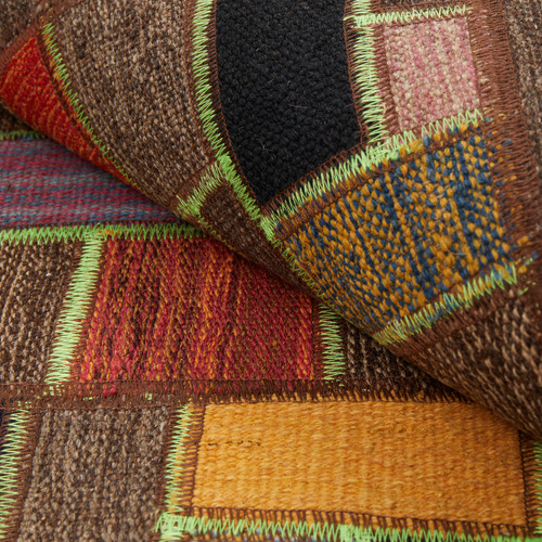 Rayles Vintage Patchwork Persian Wool Rug