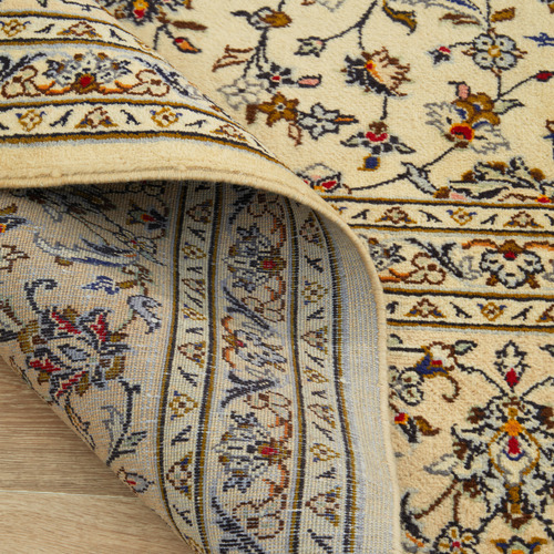 Beige Persian Hand-Knotted Wool Rug