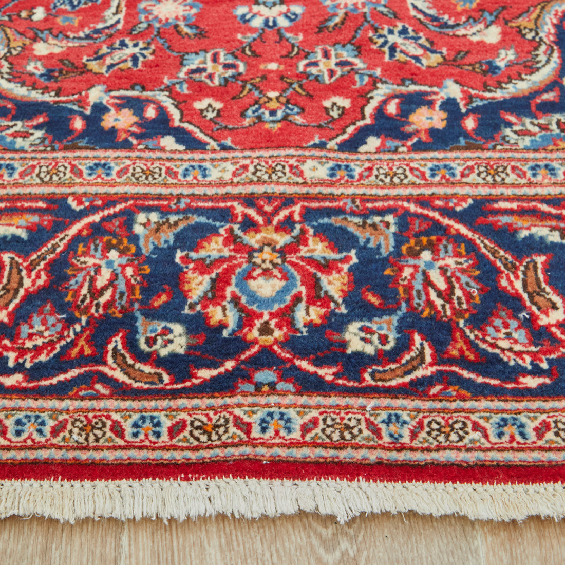 Kashan Hand-Knotted Wool Rug