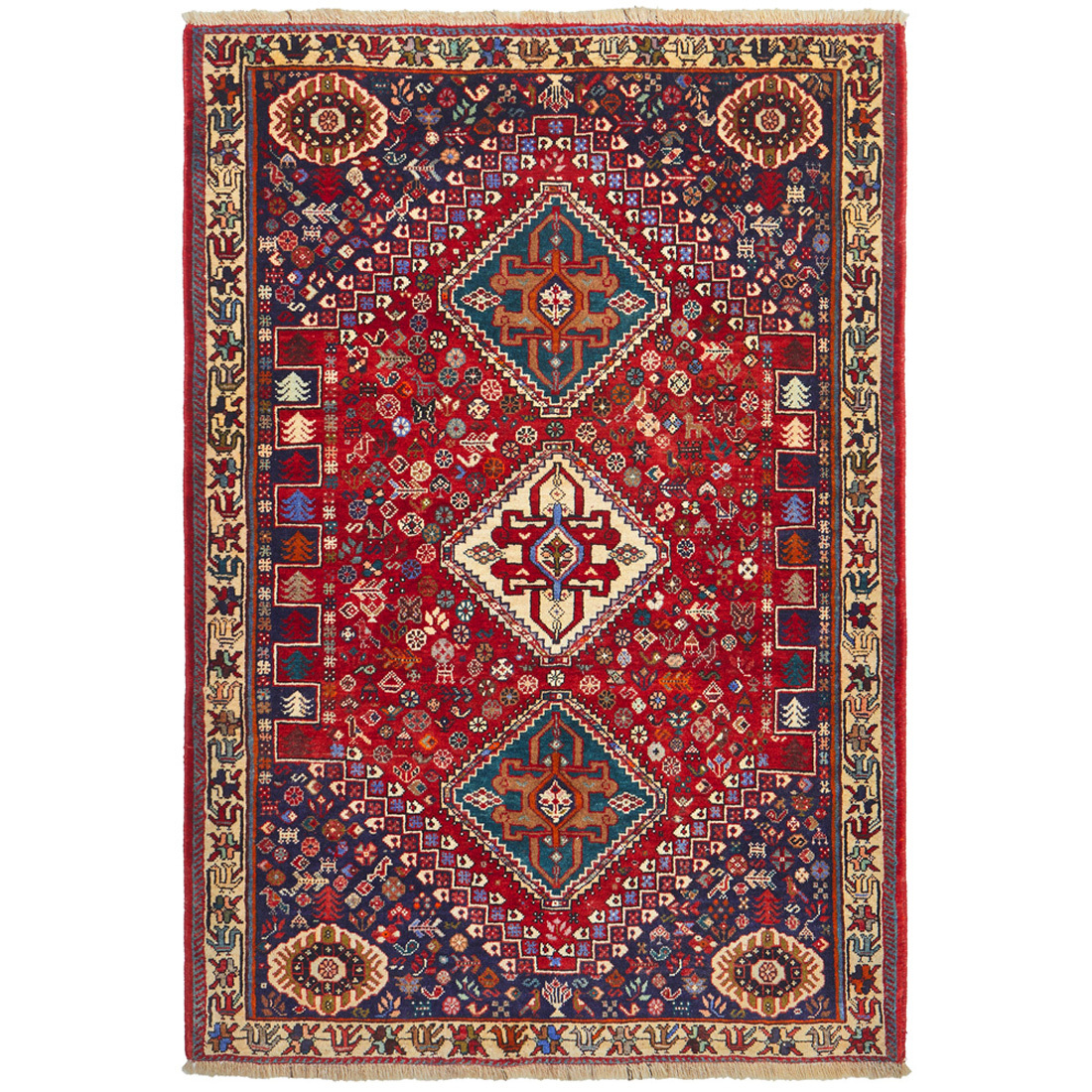Bradby Persian Hand-Knotted Shiraz Woo Rug