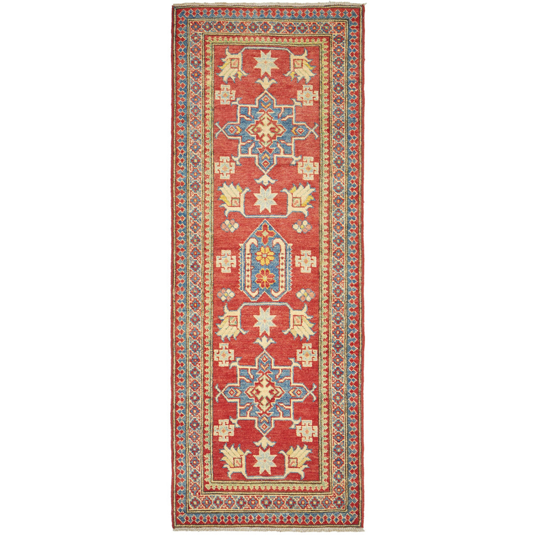 Kazak Hand-Knotted Wool Rug