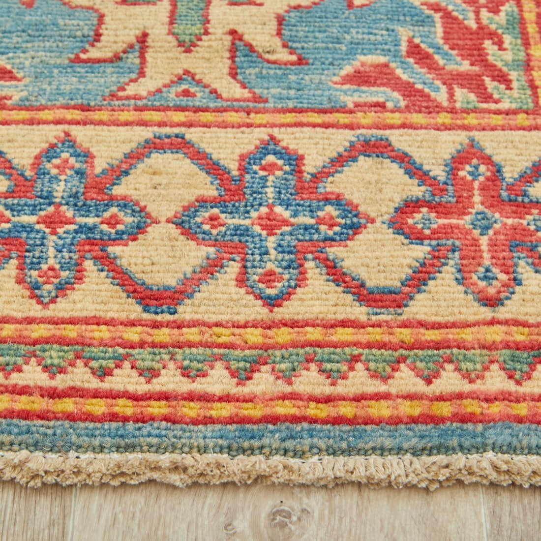 Kazak Hand-Knotted Wool Runner