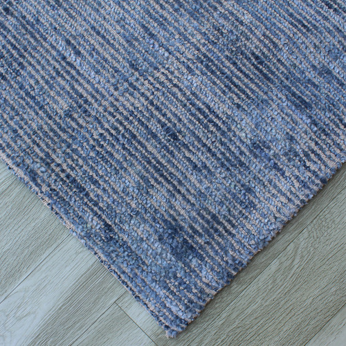 HavenRugs Blue Lizban HandWoven Viscose Rug Temple & ster