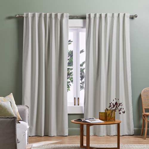 Bright White Lexington Concealed Blockout Curtains