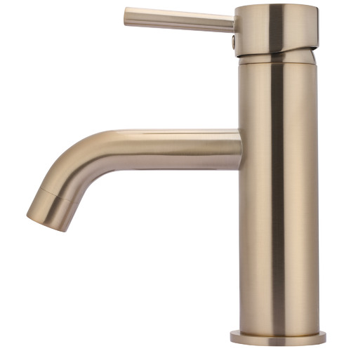 Champagne Curved Basin Mixer
