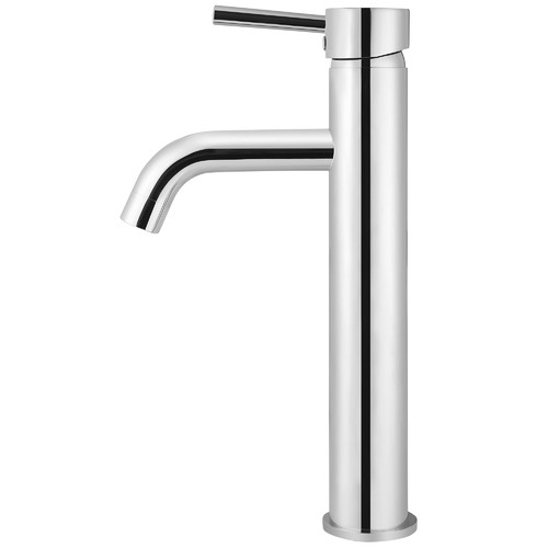 Tall Matte Black Curved Basin Mixer