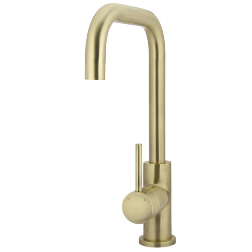 Matte Black Curved Kitchen Mixer Tap