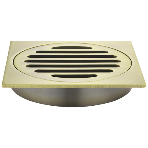 10cm Matte Black Square Shower Grate Floor Drain