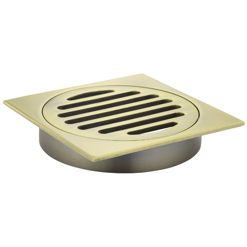10cm Matte Black Square Shower Grate Floor Drain