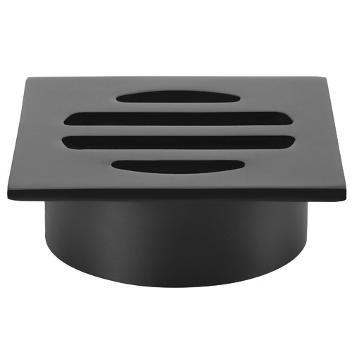 5cm Matte Black Square Shower Grate Floor Drain