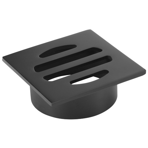 5cm Matte Black Square Shower Grate Floor Drain