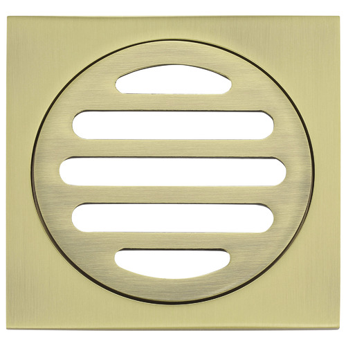 8cm Matte Black Square Shower Grate Floor Drain